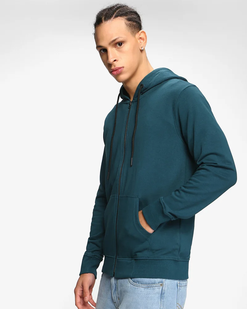 بيواكوف Men's Blue Zipper Hoodies